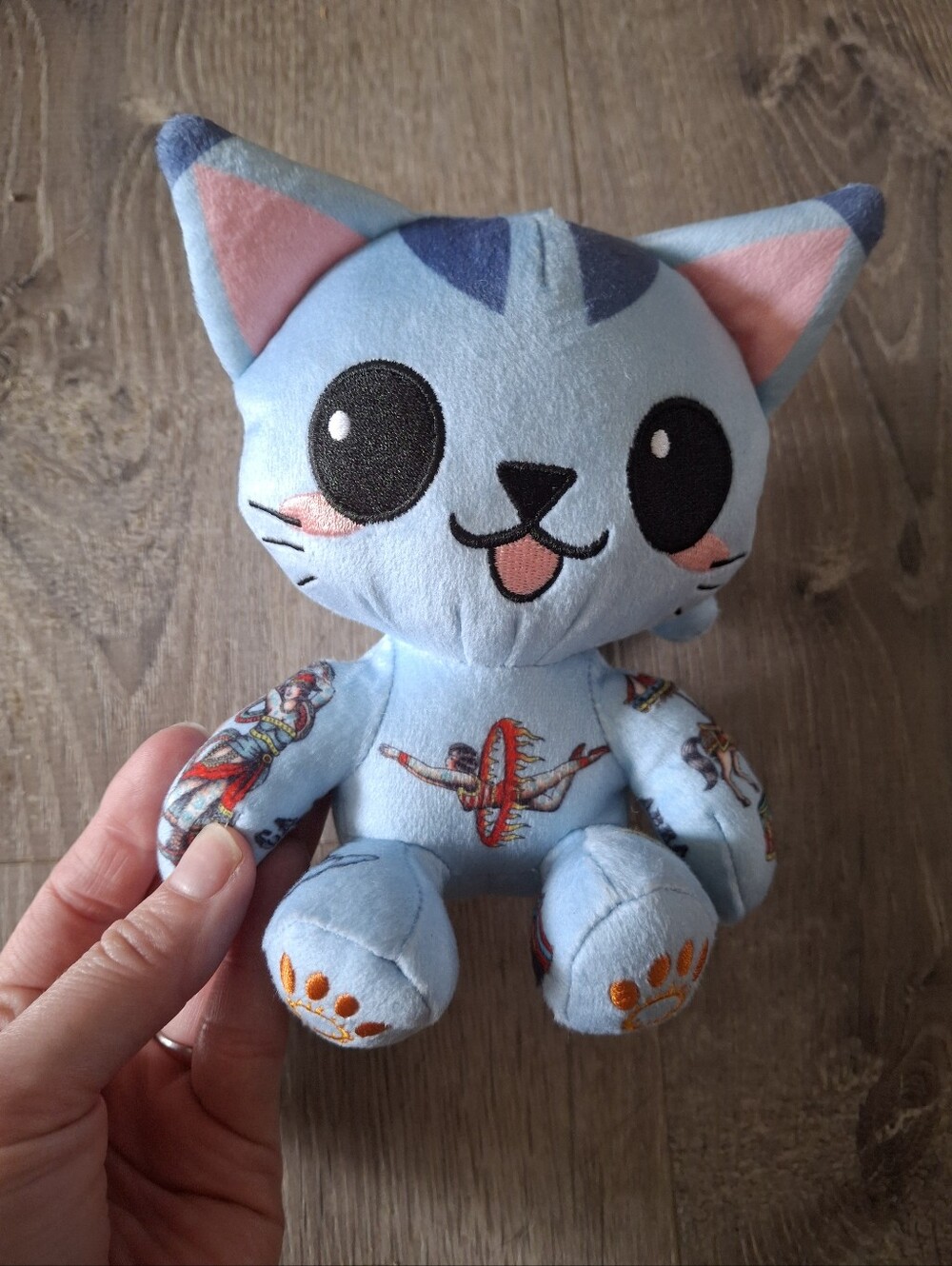 Tattoo Zoo Cattoos Plush Blind Box blu the circus cat keychain plush